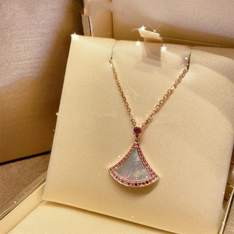 [Auream]DREAM NECKLACE MOP DIAMOND PINK