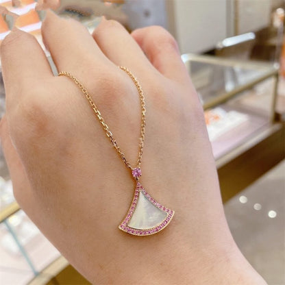 [Auream]DREAM NECKLACE MOP DIAMOND PINK
