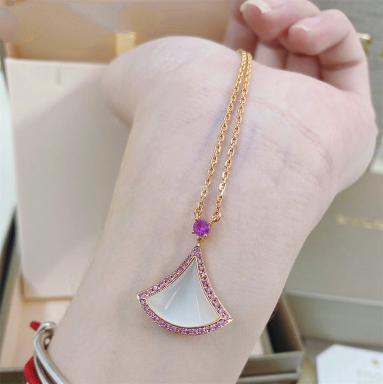 [Auream]DREAM NECKLACE MOP DIAMOND PINK