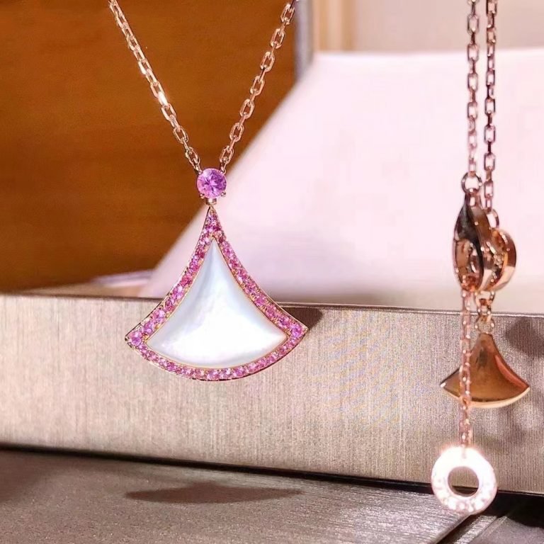[Auream]DREAM NECKLACE MOP DIAMOND PINK