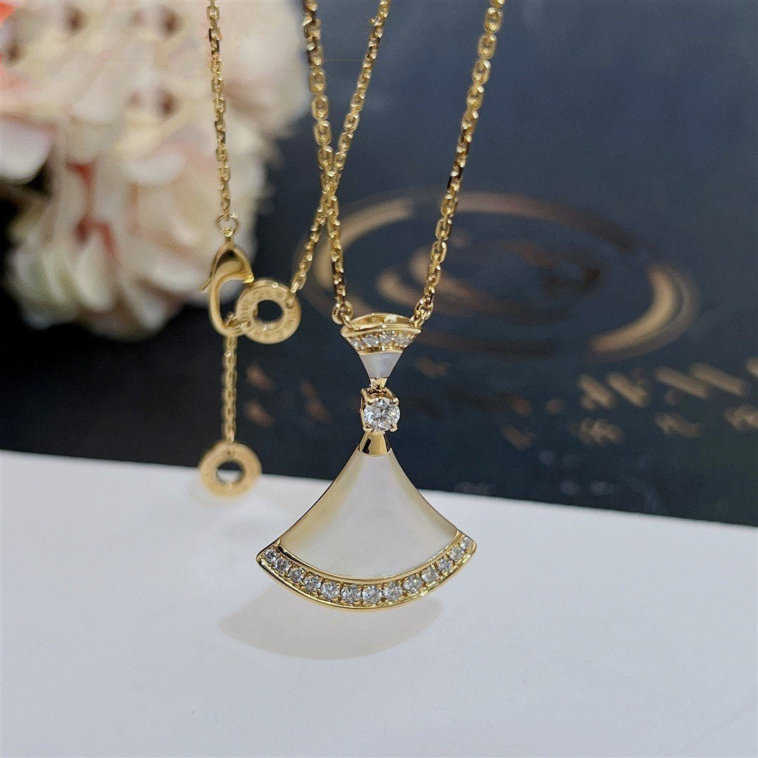 [Auream]DREAM NECKLACE MOP GOLD DIAMOND