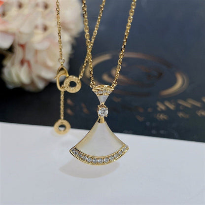 [Auream]DREAM NECKLACE MOP GOLD DIAMOND