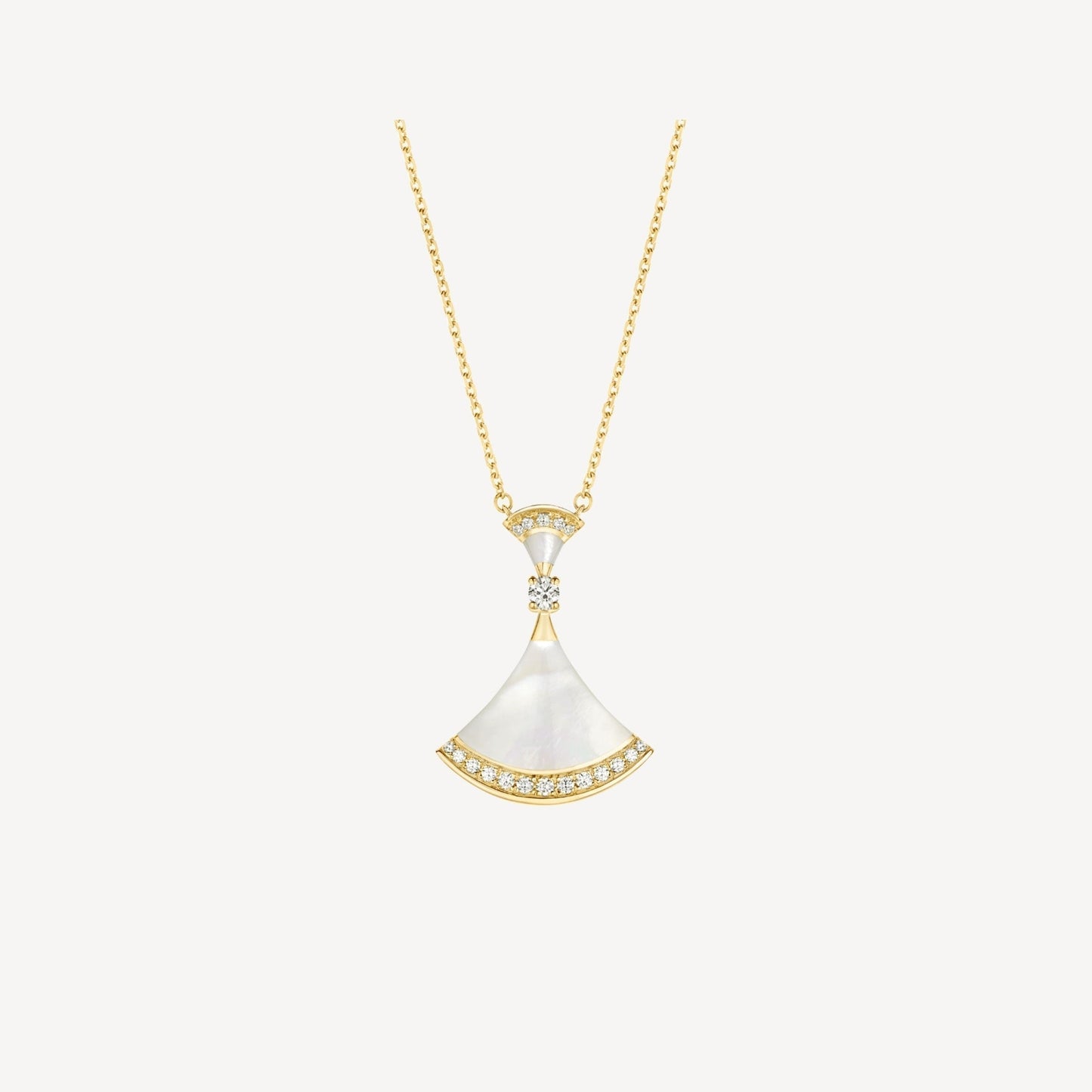 [Auream]DREAM NECKLACE MOP GOLD DIAMOND