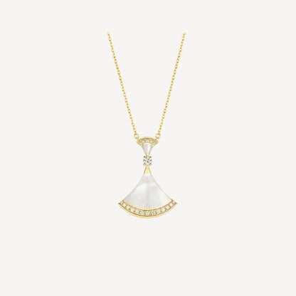 [Auream]DREAM NECKLACE MOP GOLD DIAMOND