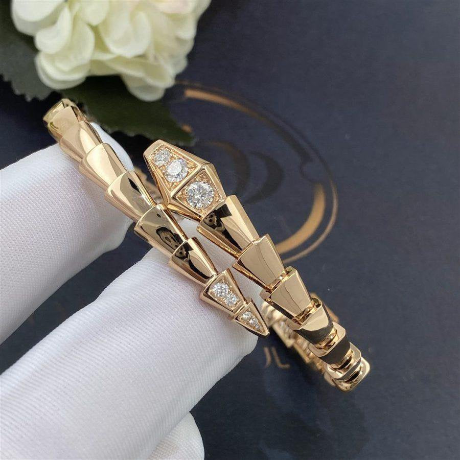 [Auream]SERPENTI BRACELET DIAMONDS PINK GOLD