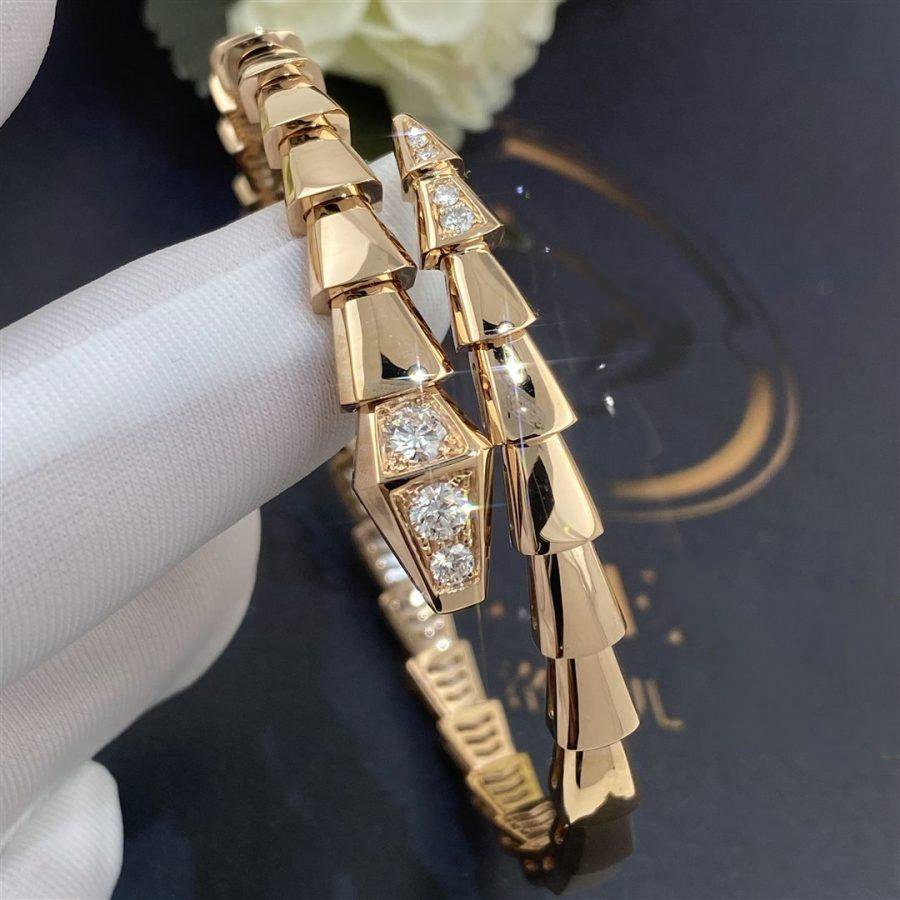 [Auream]SERPENTI BRACELET DIAMONDS PINK GOLD