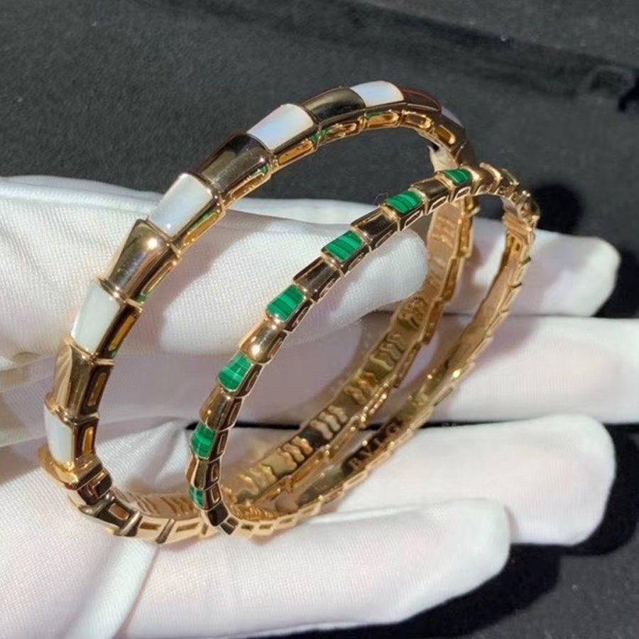[Auream]SERPENTI BRACELET PINK GOLD MOP