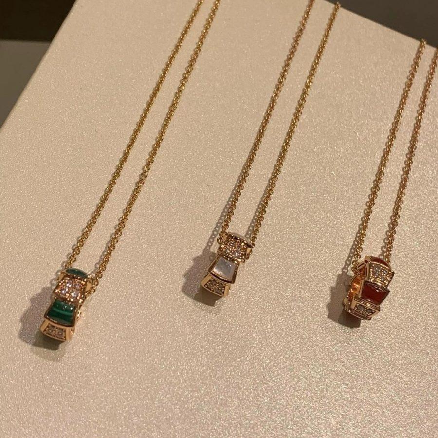 [Auream]SERPENTI PEDANT DIAMOND NECKLACE