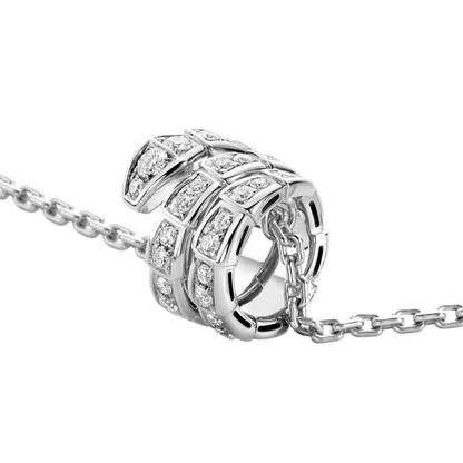 [Auream]SERPENTI  NECKLACE DOUBLE RING DIAMOND