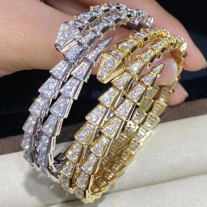 [Auream]SERPENTI BRACELET GOLD DIAMOND DOUBLE ROW