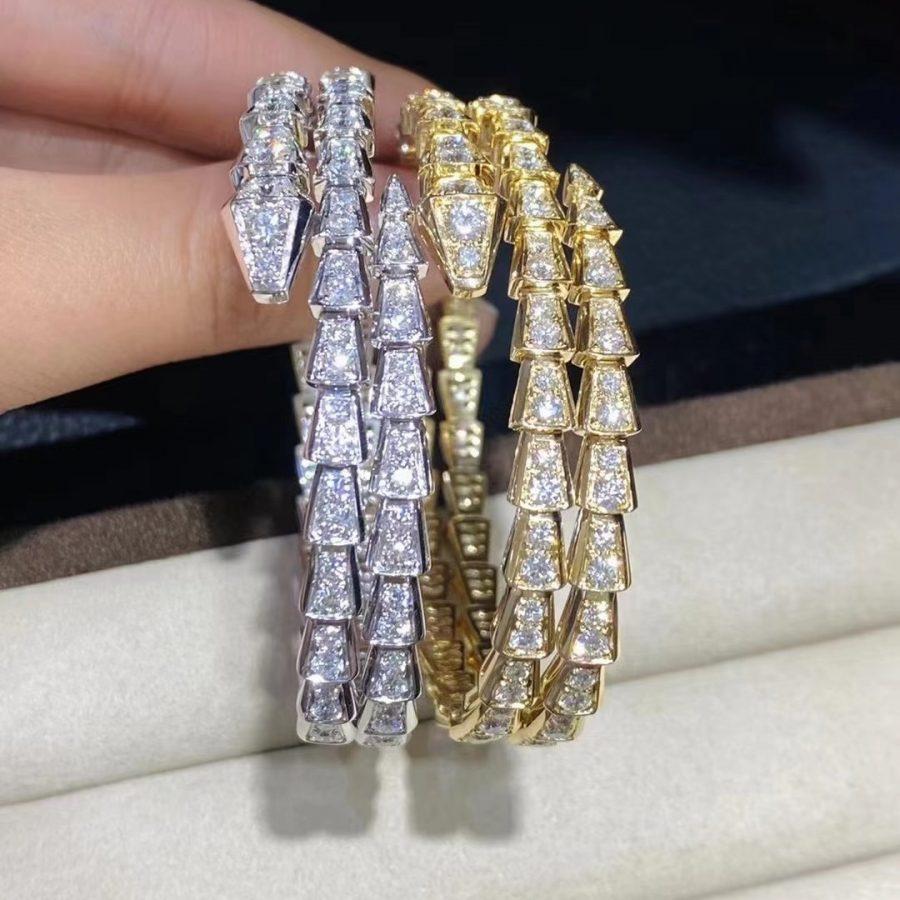 [Auream]SERPENTI BRACELET GOLD DIAMOND DOUBLE ROW