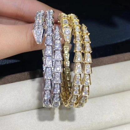 [Auream]SERPENTI BRACELET GOLD DIAMOND DOUBLE ROW