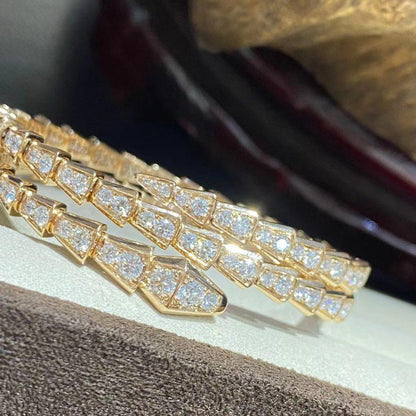 [Auream]SERPENTI BRACELET GOLD DIAMOND DOUBLE ROW