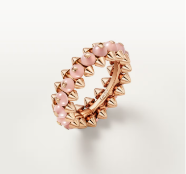 [Auream]CLASH ELEGANT ROSE GOLD RING FEATURING NATURAL AGATE