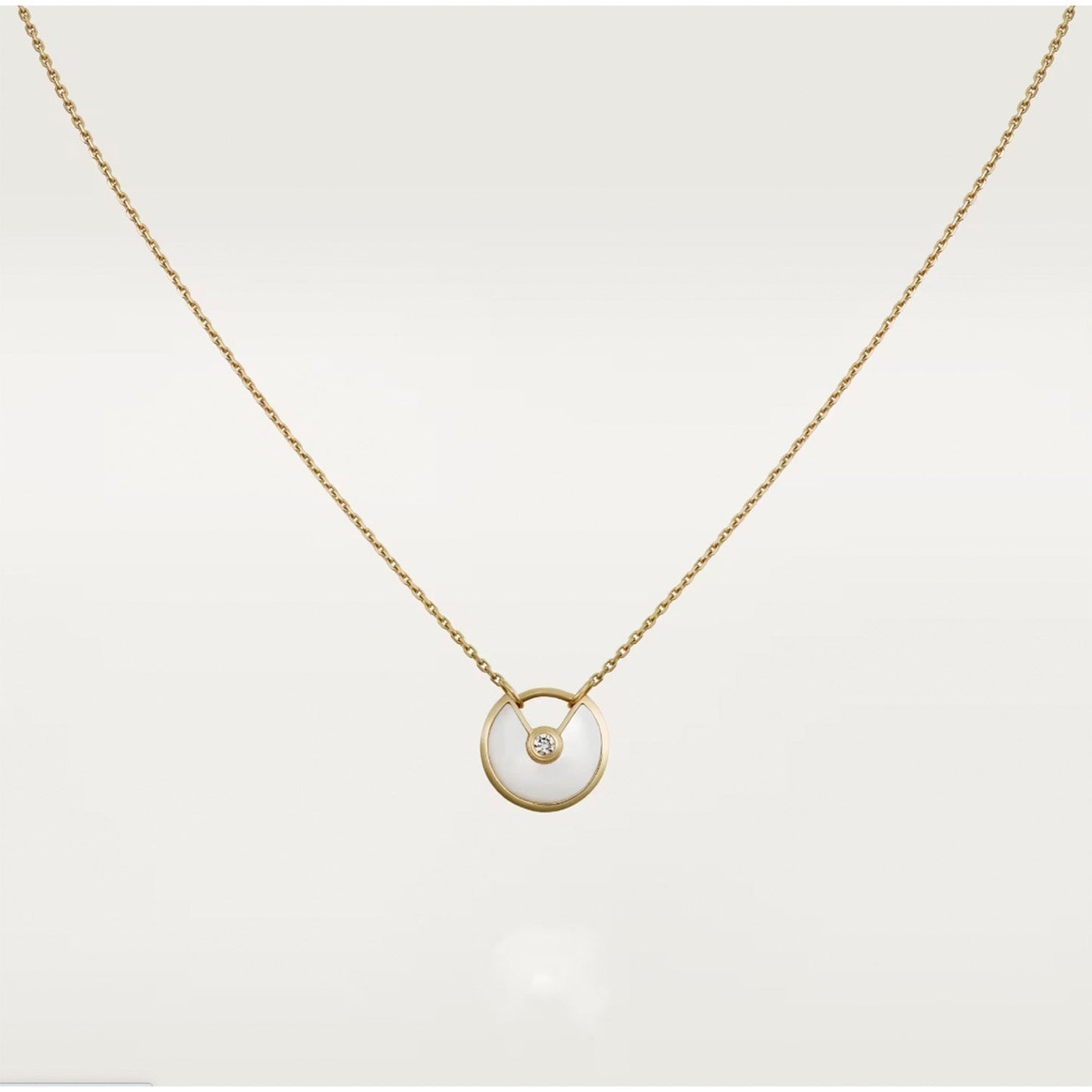 [Auream]AMULETTE ROSE GOLD MOP NECKLACE