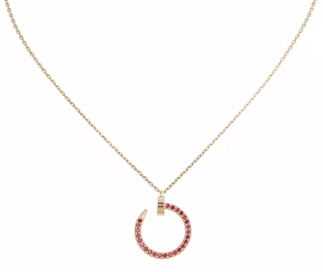 [Auream]JUSTE NECKLACE GOLD RED DIAMONDS