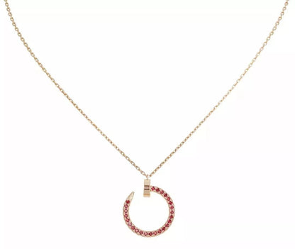 [Auream]JUSTE NECKLACE GOLD RED DIAMONDS