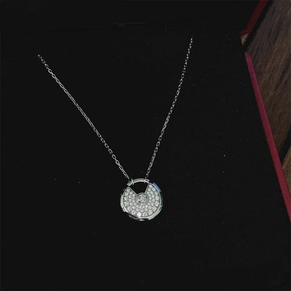 [Auream]AMULETTE SILVER FULL DIAMOND NECKLACE