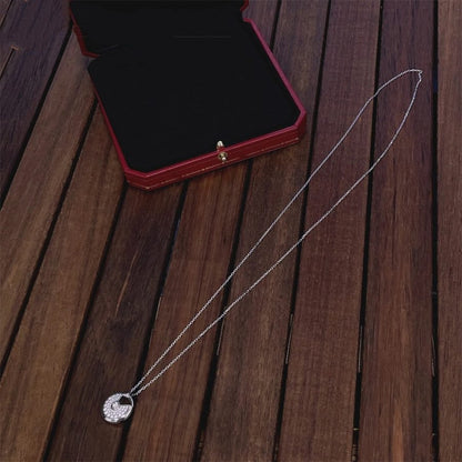 [Auream]AMULETTE SILVER FULL DIAMOND NECKLACE
