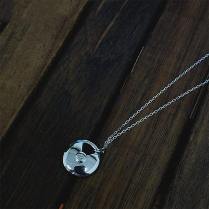 [Auream]AMULETTE SILVER FULL DIAMOND NECKLACE