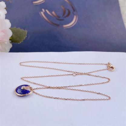 [Auream]AMULETTE ROSE GOLD AGATE NECKLACE