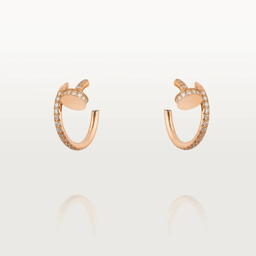 [Auream]JUSTE EARRINGS 12.75MM PINK GOLD DIAMOND