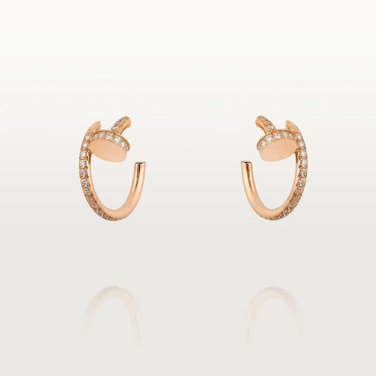 [Auream]JUSTE EARRINGS 12.75MM PINK GOLD DIAMOND