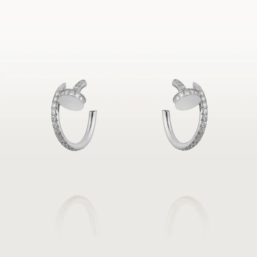 [Auream]JUSTE EARRINGS 12.75MM SILVER DIAMOND