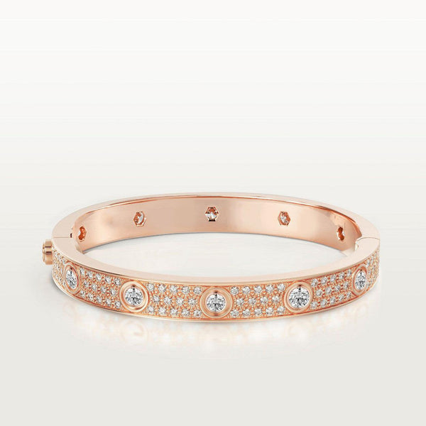 [Auream]LOVE BRACELET 6.1MM DIAMOND-PAVED 10 BIG DIAMONDS
