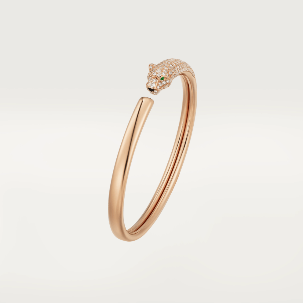 [Auream]PANTHERE ROSE GOLD DIAMOND OPEN BRACELET