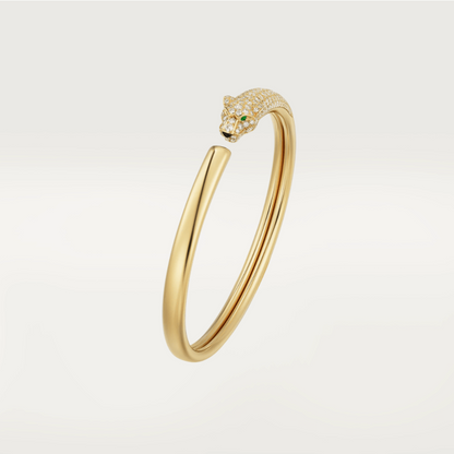 [Auream]PANTHERE GOLD DIAMOND OPEN BRACELET