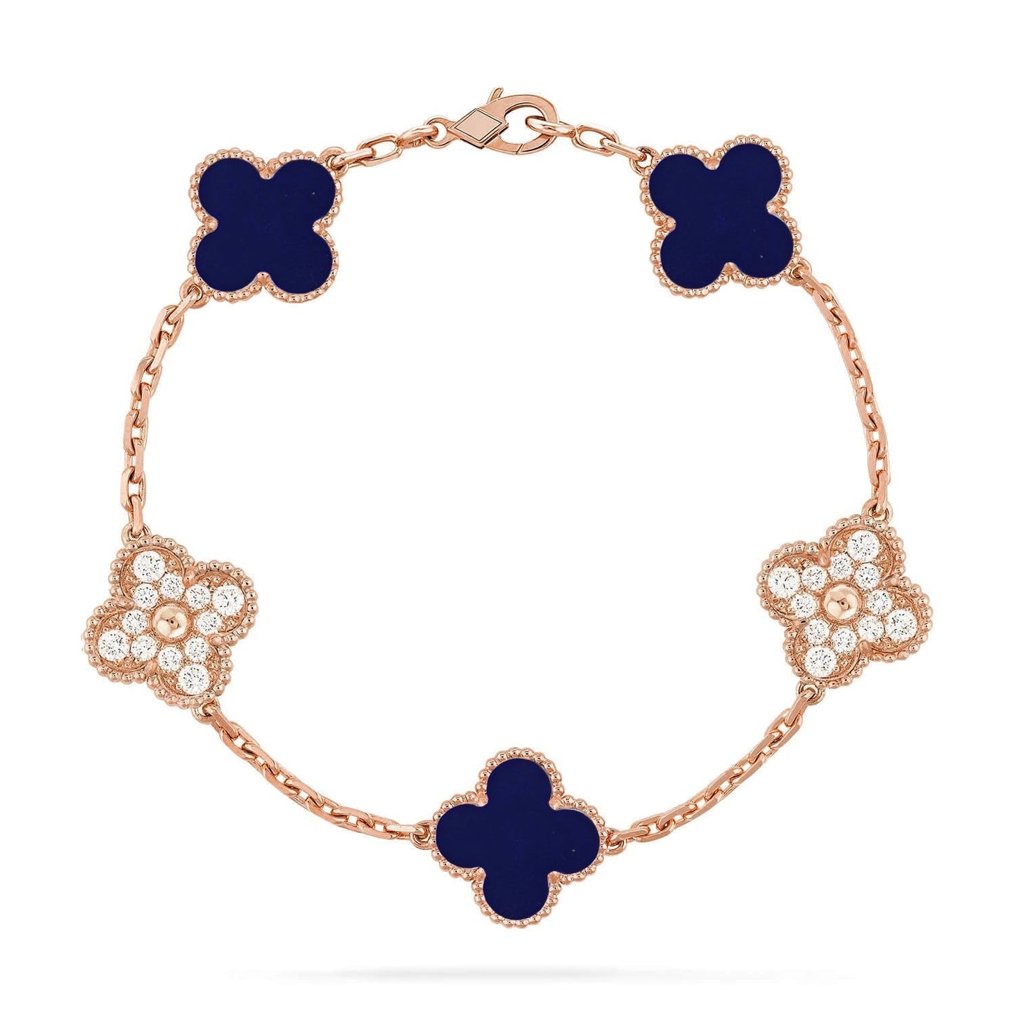 [Auream]CLOVER 5 MOTIF LAPIS LAZULI BRACELET COLLECTION