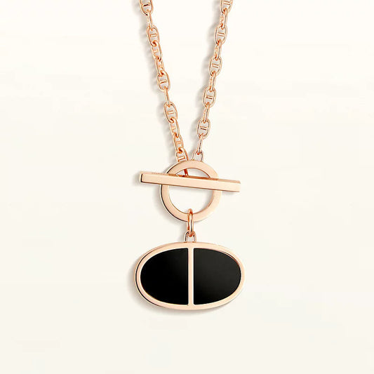 [Auream]CHAINE VERSO BLACK CERAMIC NECKLACE