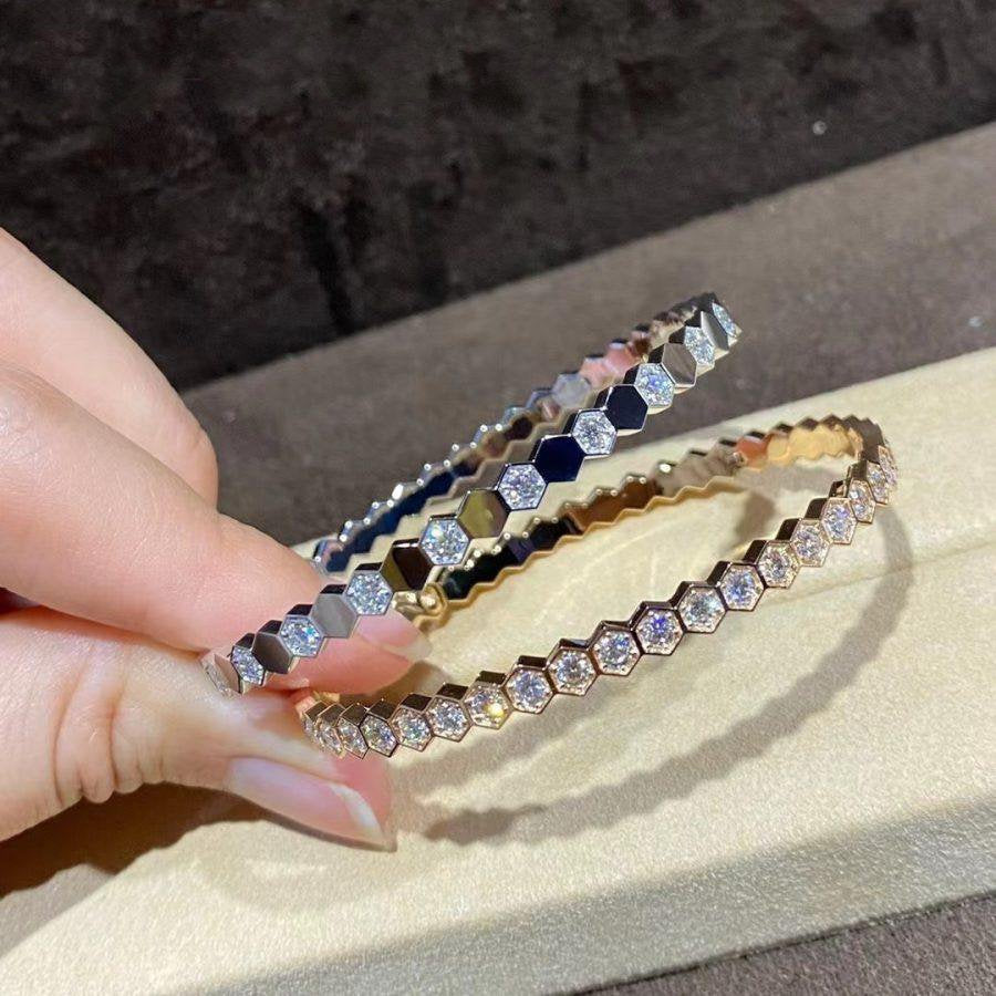 [Auream]BEE LOVE GOLD BRACELET FULL DIAMOND