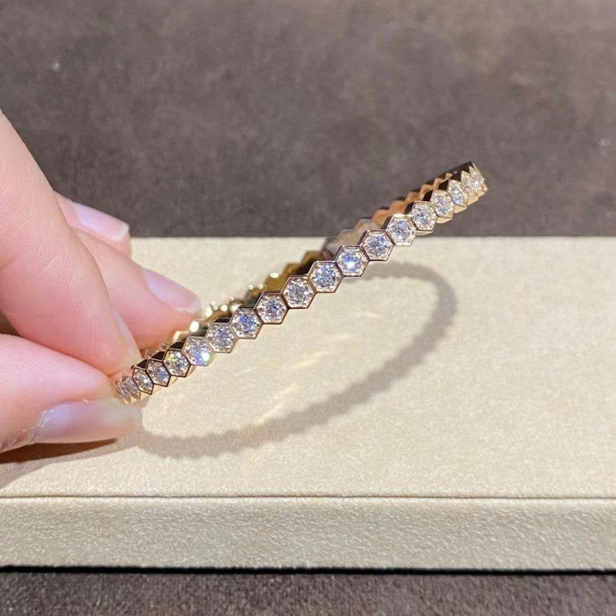 [Auream]BEE LOVE GOLD BRACELET FULL DIAMOND