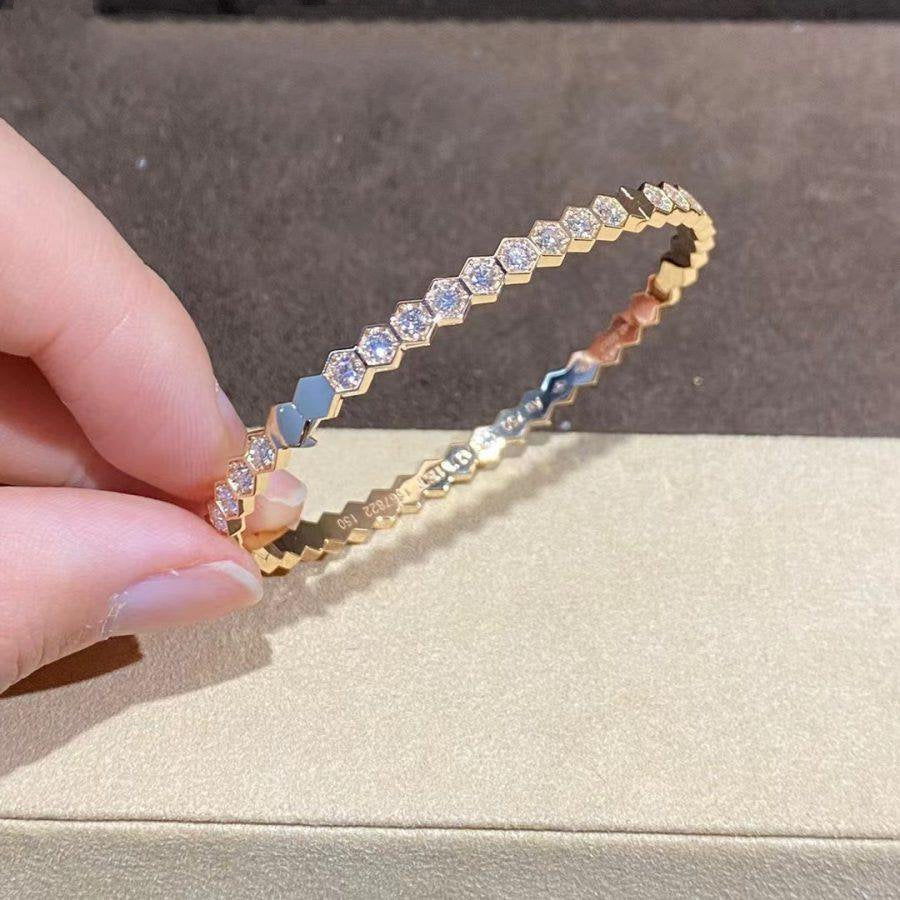 [Auream]BEE LOVE GOLD BRACELET FULL DIAMOND