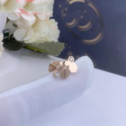 [Auream]BEE LOVE PINK GOLD DIAMOND EARRINGS