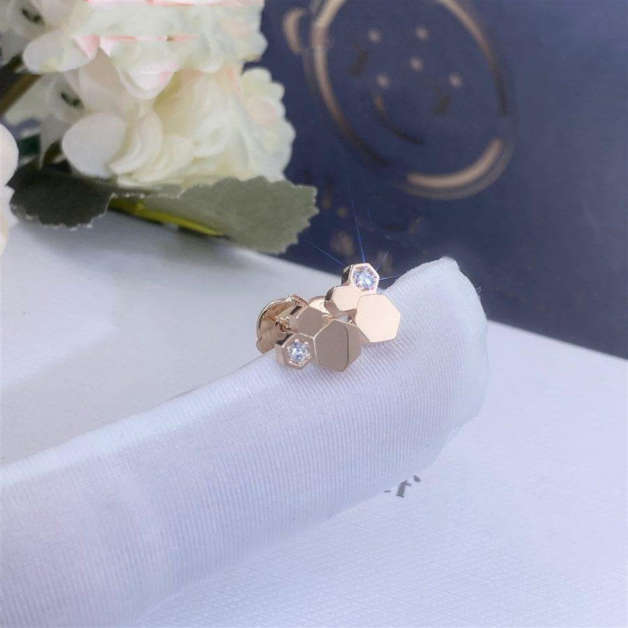 [Auream]BEE LOVE PINK GOLD DIAMOND EARRINGS