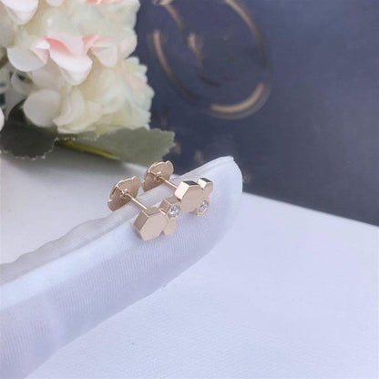 [Auream]BEE LOVE PINK GOLD DIAMOND EARRINGS