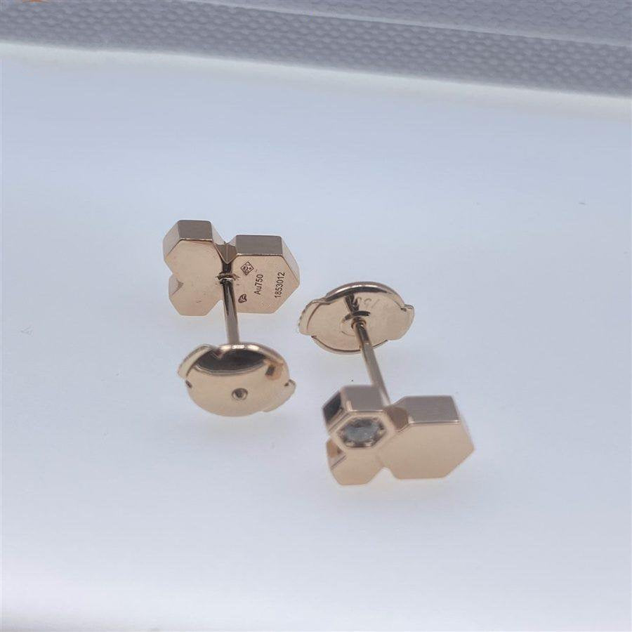 [Auream]BEE LOVE PINK GOLD DIAMOND EARRINGS