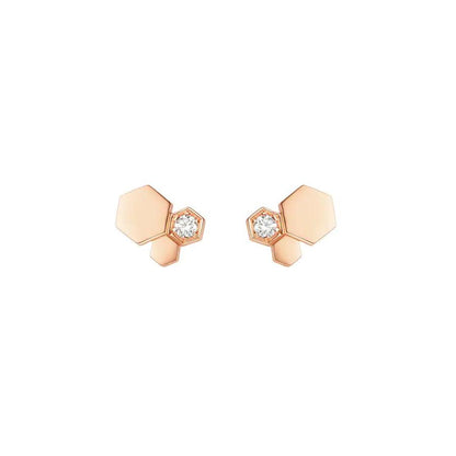 [Auream]BEE LOVE PINK GOLD DIAMOND EARRINGS