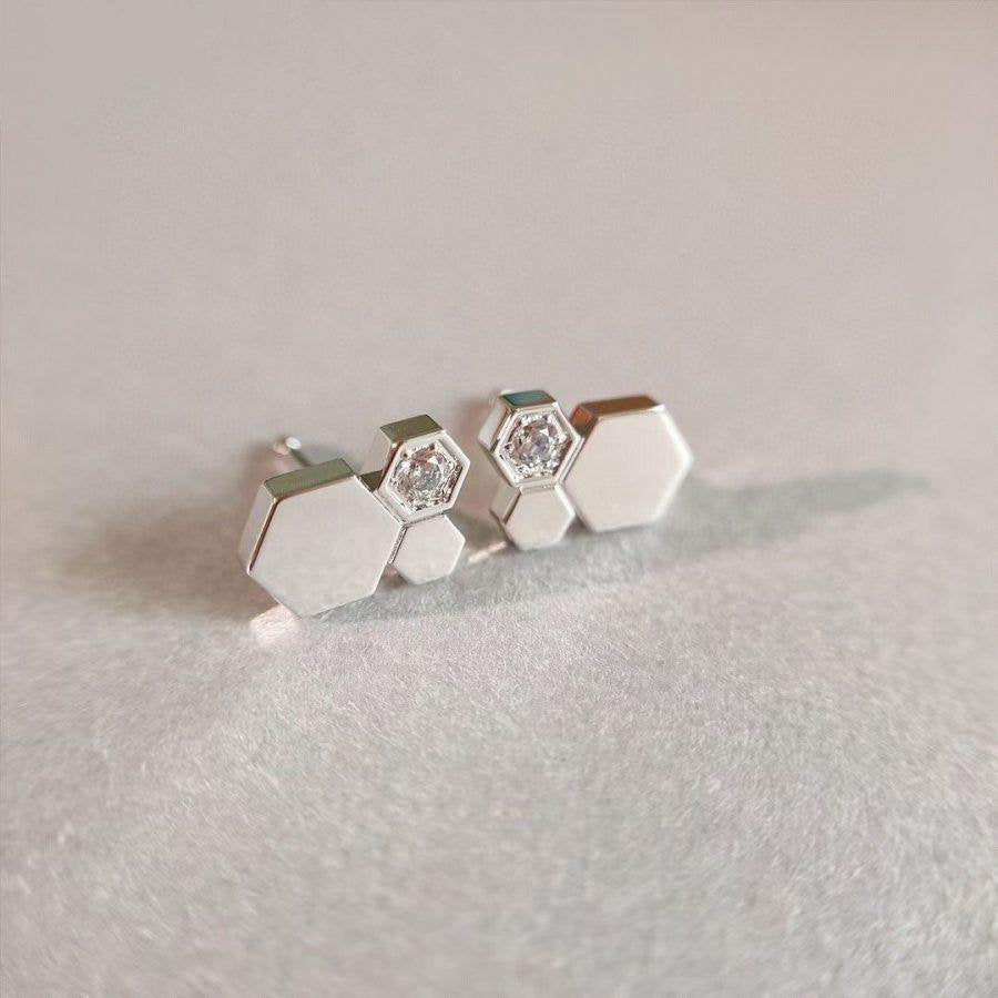 [Auream]BEE LOVE SILVER DIAMOND EARRINGS