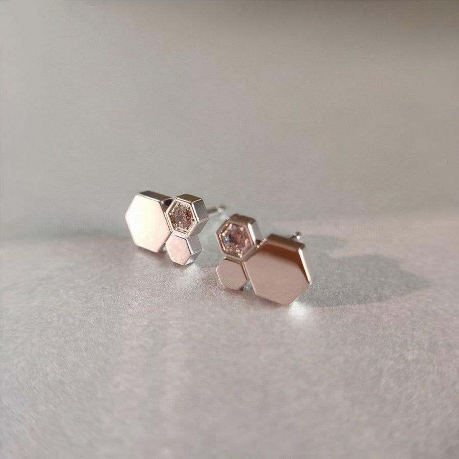 [Auream]BEE LOVE SILVER DIAMOND EARRINGS