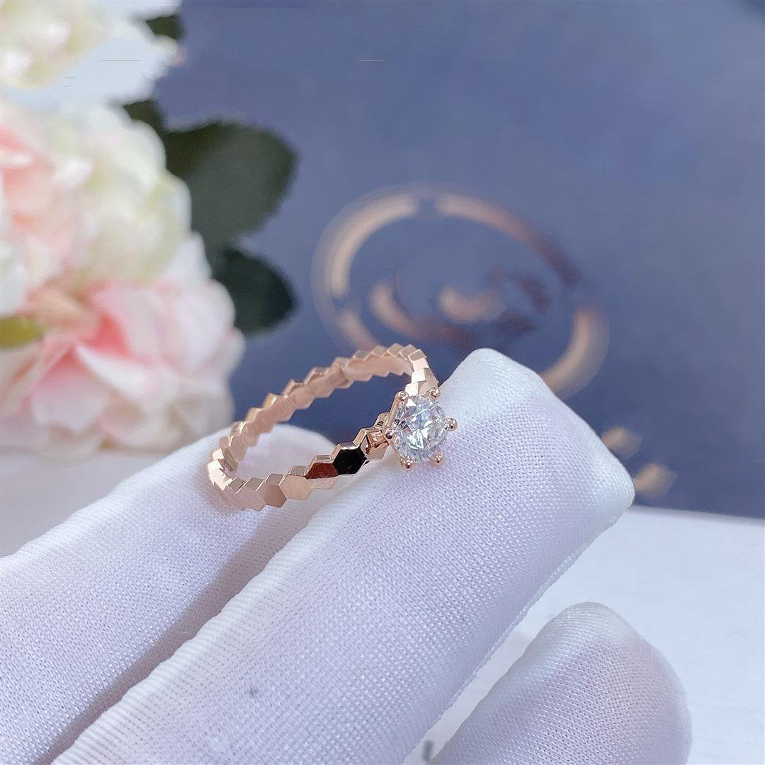 [Auream]BEE LOVE RING PINK GOLD 1 DIAMOND