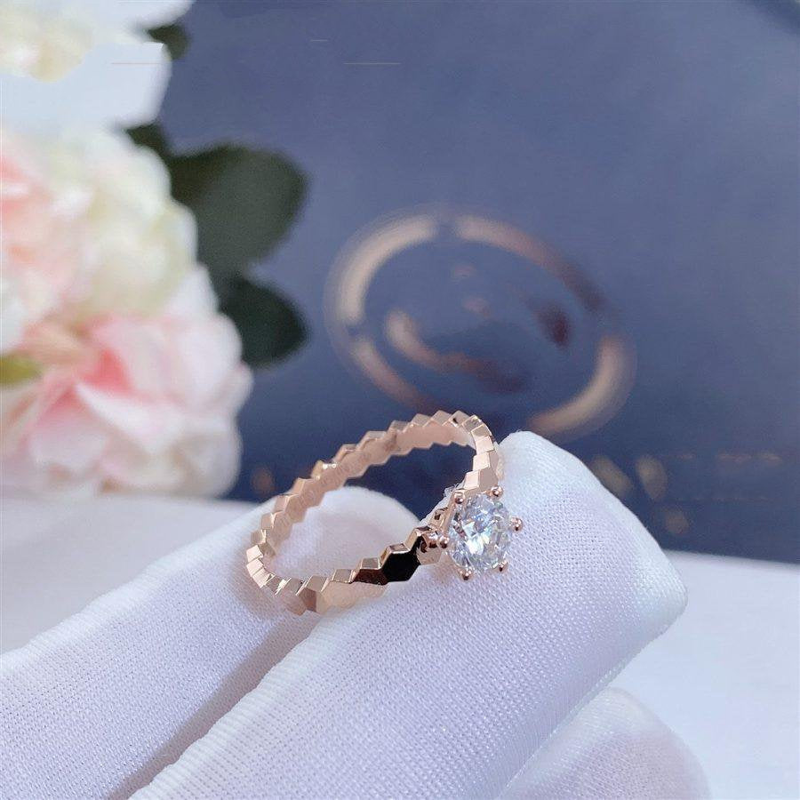 [Auream]BEE LOVE RING PINK GOLD 1 DIAMOND