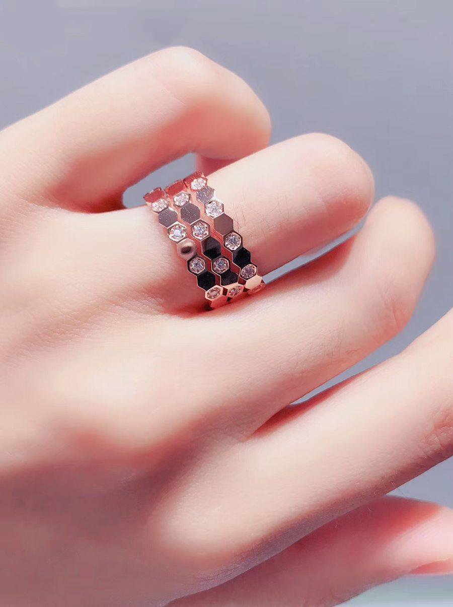 [Auream]BEE LOVE RING PINK GOLD DIAMOND