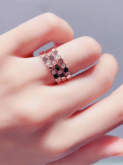 [Auream]BEE LOVE RING PINK GOLD DIAMOND
