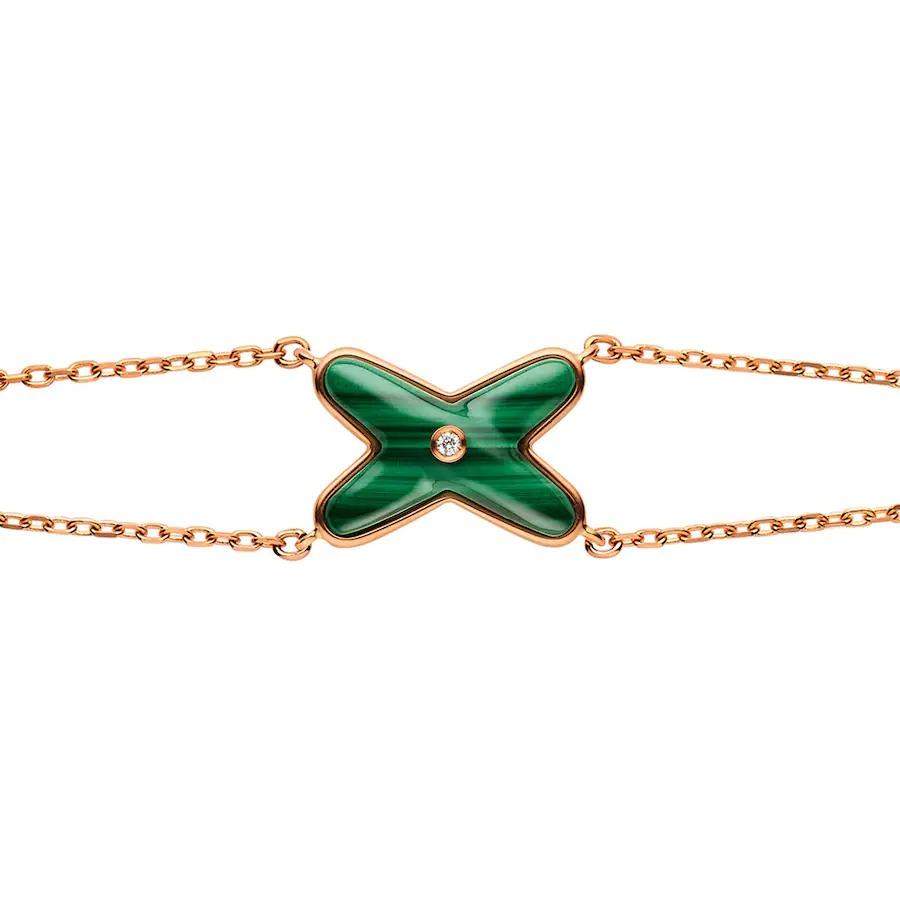 [Auream]JEUX BRACELET MALACHITE PINK GOLD 1 DIAMOND