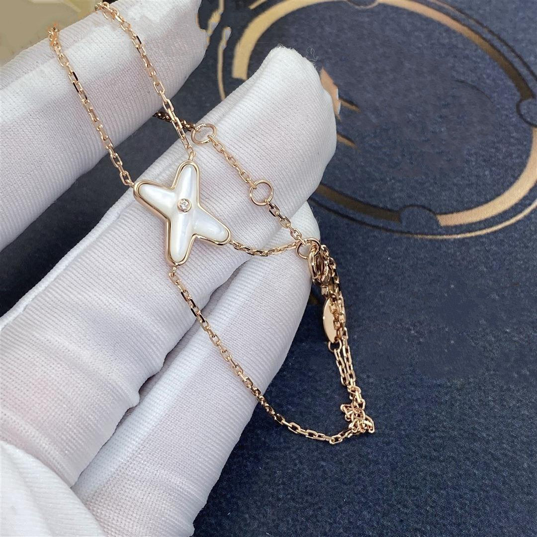 [Auream]JEUX BRACELET WHITE MOP PINK GOLD 1 DIAMOND