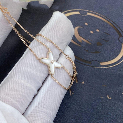 [Auream]JEUX BRACELET WHITE MOP PINK GOLD 1 DIAMOND